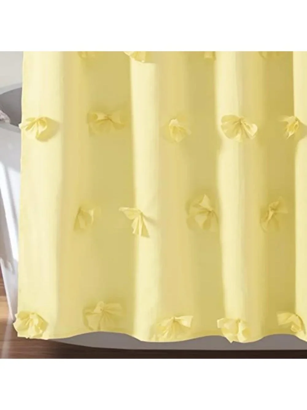 Chic Yellow Bow Shower Curtain 72